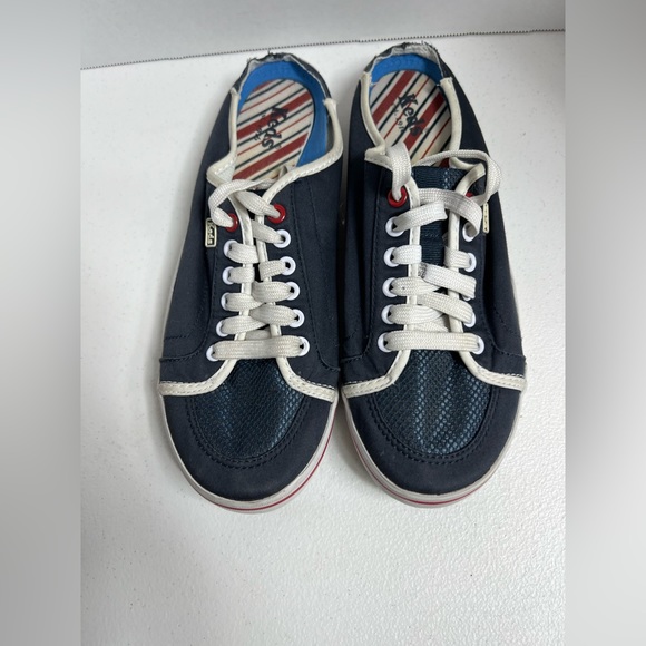 Keds Kickstart Canvas Mule Sneaker Lace-up Slip-on Arch Support Navy Red…Size7 - Picture 1 of 7